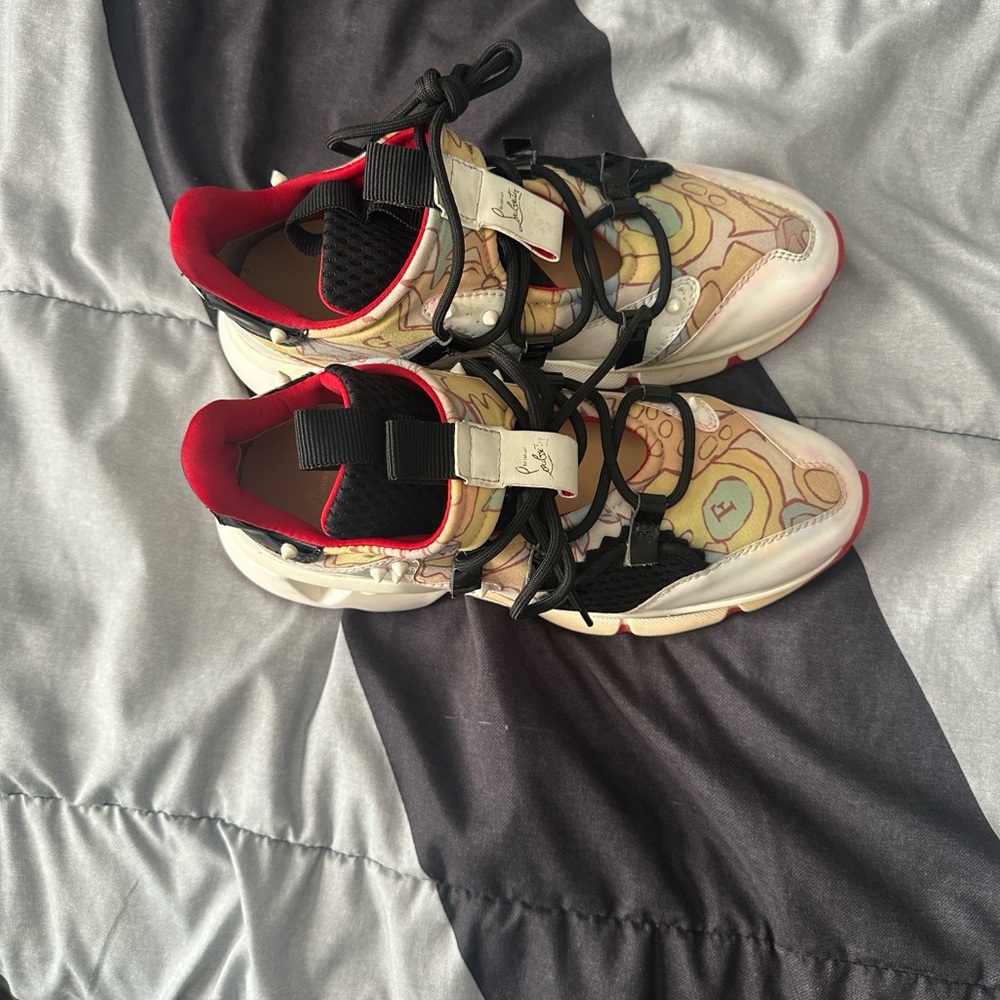 Christian Louboutin Red and Black sneakers